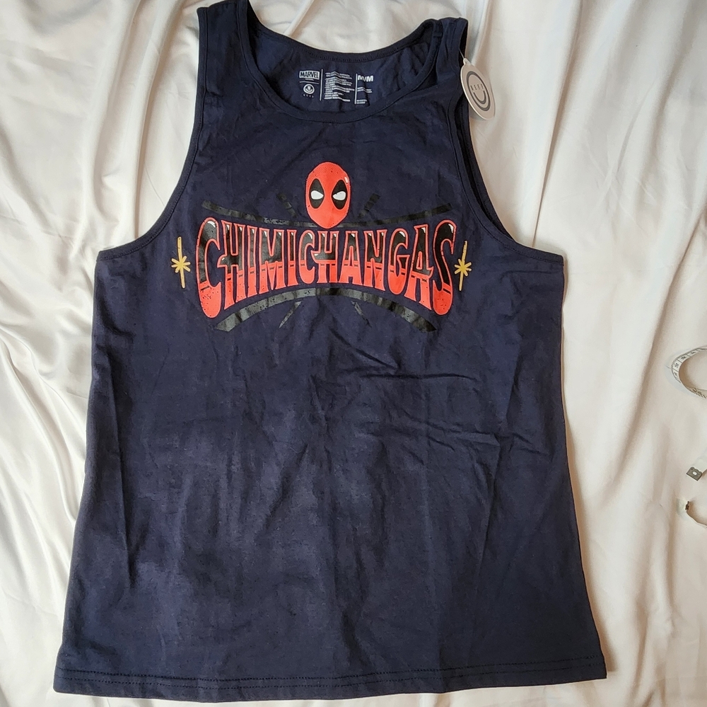 Neff Navy Blue Dead Pool Tank Top Mens Size Medium NWT